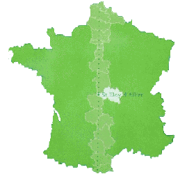La méridienne verte traversant la France